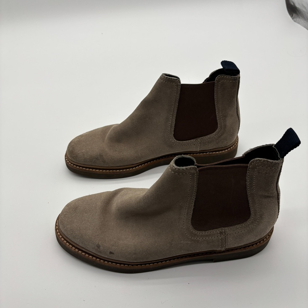 Clarks Mens Taupe Suede Chelsea Boots Elastic Side Ankle Boot‎ Size 8 G